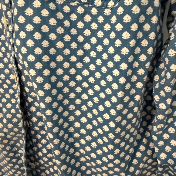 J. Crew Blue and White Patterned Button-Up Shirt - Picture 8 of 12